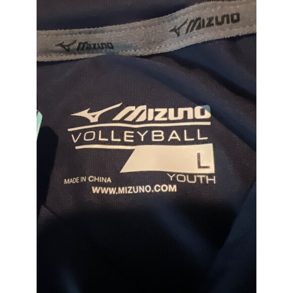 Mizuno Youth L Volleyball Sleeveless Shirt Navy Blue Athletic Top 2023 Catalog - Picture 2 of 8